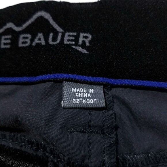 Eddie Bauer Navy Blue Straight Leg Nylon Active Tech Pants Mens 32 x 30 Gorpcore - Picture 4 of 6